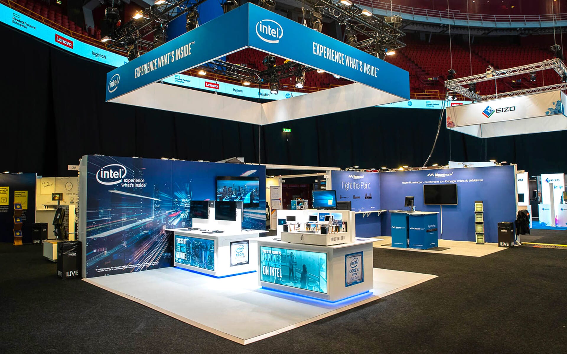 Intel monter i Globen på Dustin Expo 2019