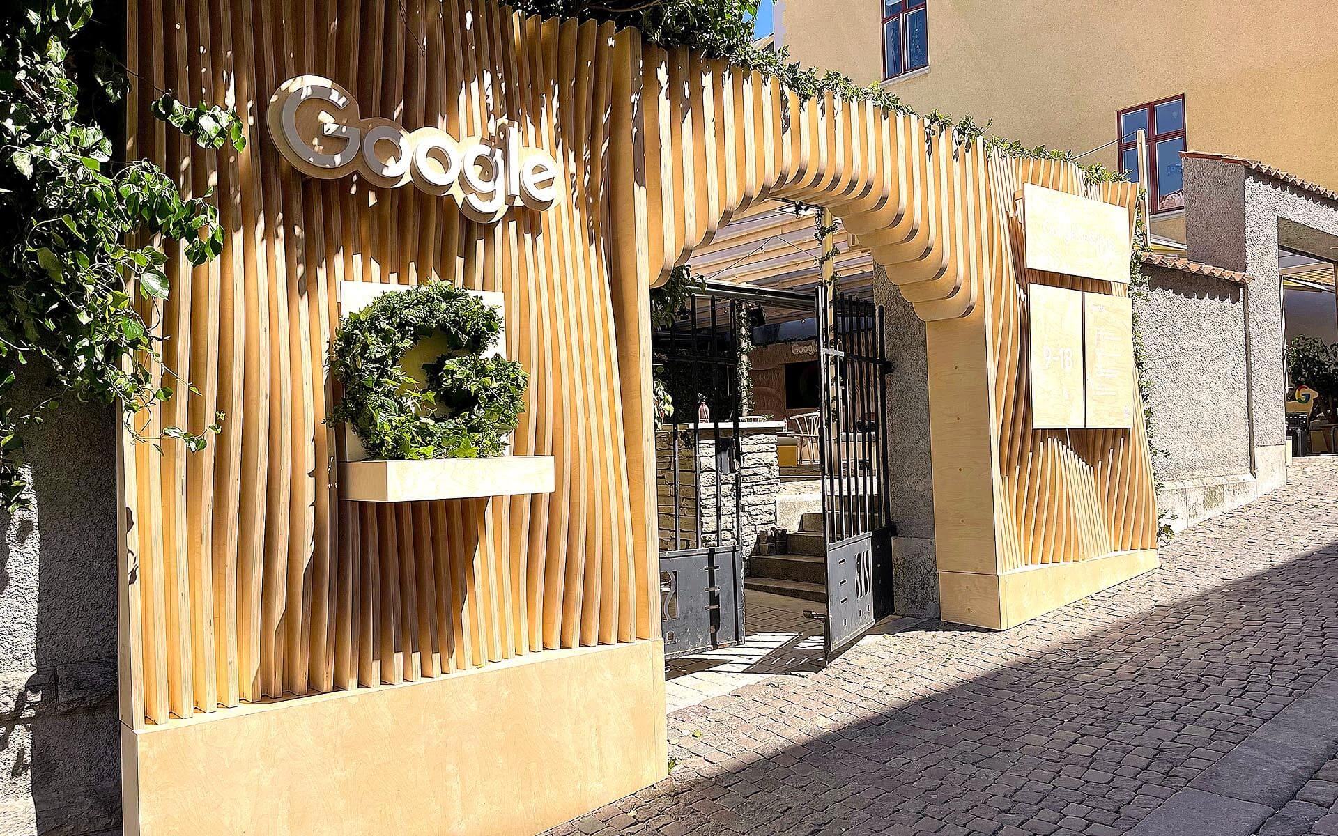 Specialbyggd entre till Google event i Almedalen