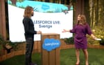 Micael Dahlén och Alexandra Pascalidou på Salesforce live