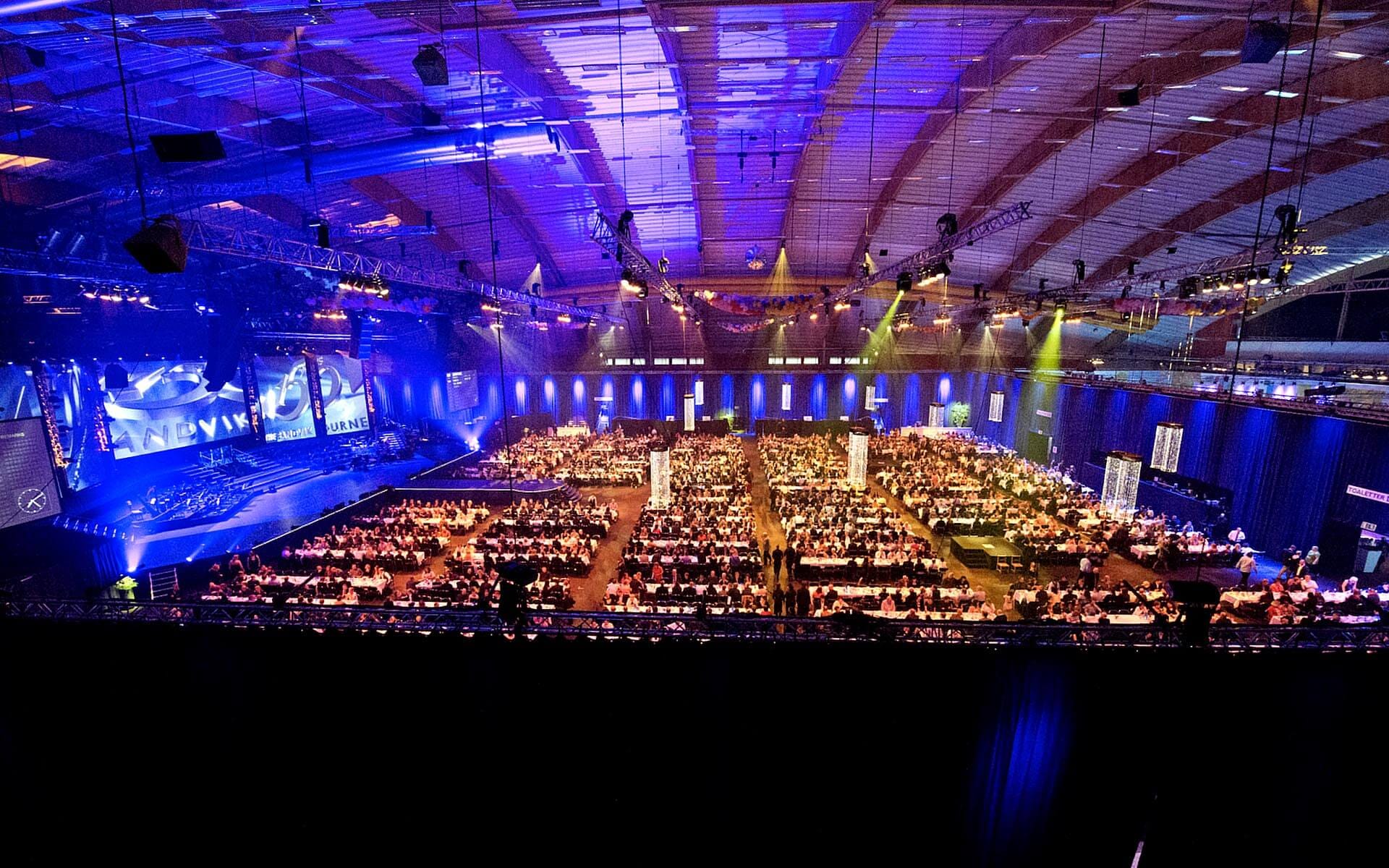 Middagssittning på jubileumsevent på Göransson Arena