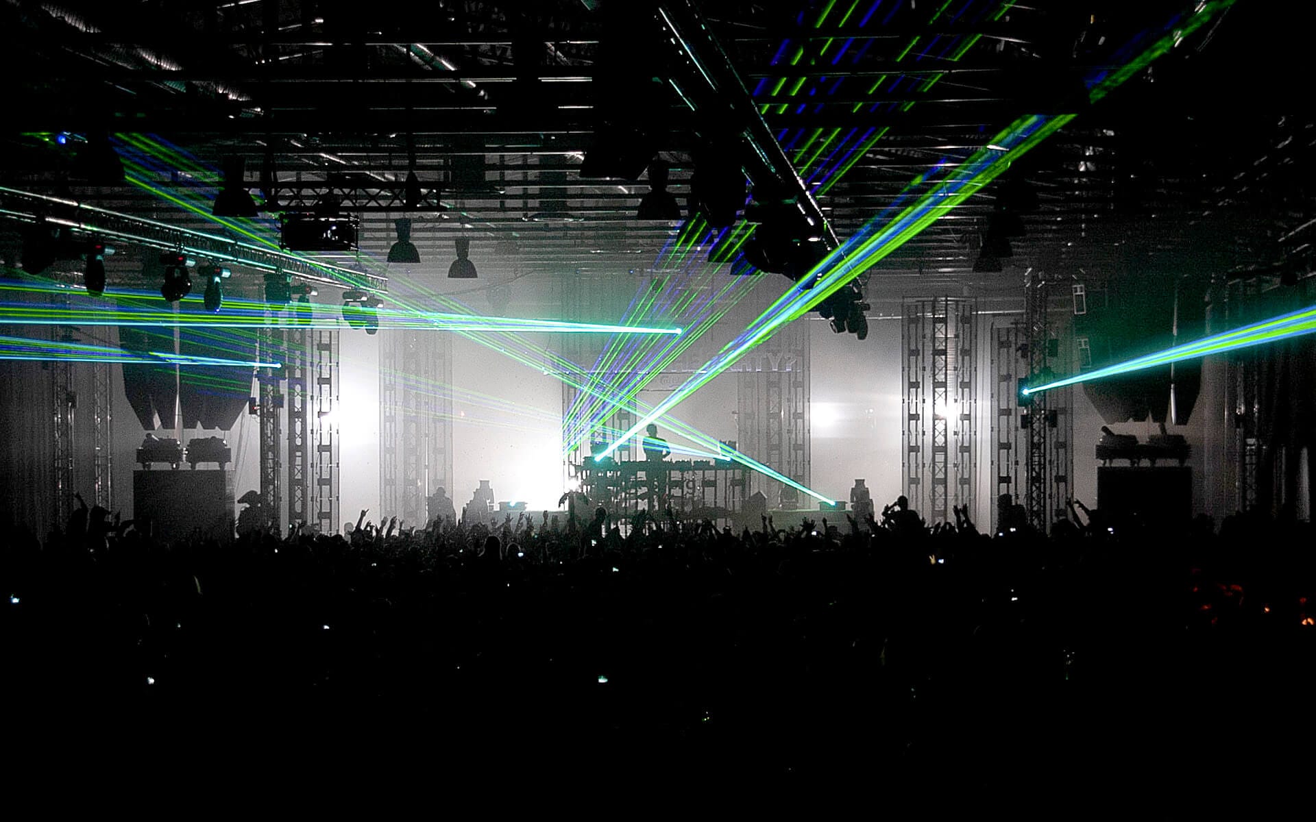 Laser på Wheres the party event på magasin 9 frihamnshallen